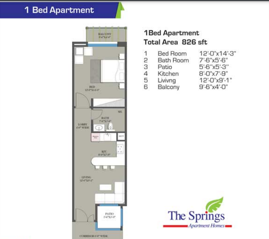 1Bed apartment